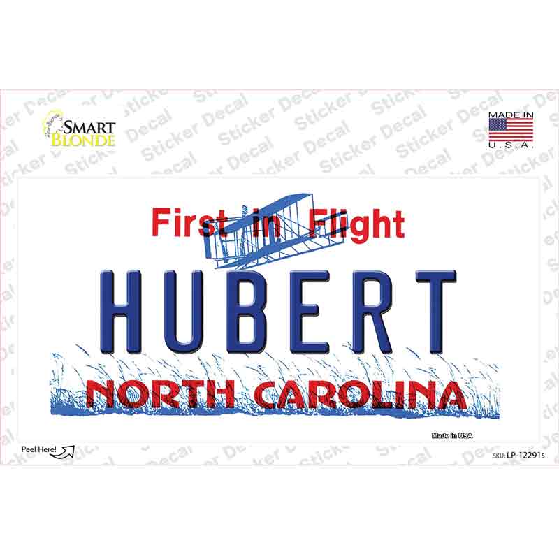 LP-12291s-M North Carolina Hubert Novelty Sticker Decal, Medium