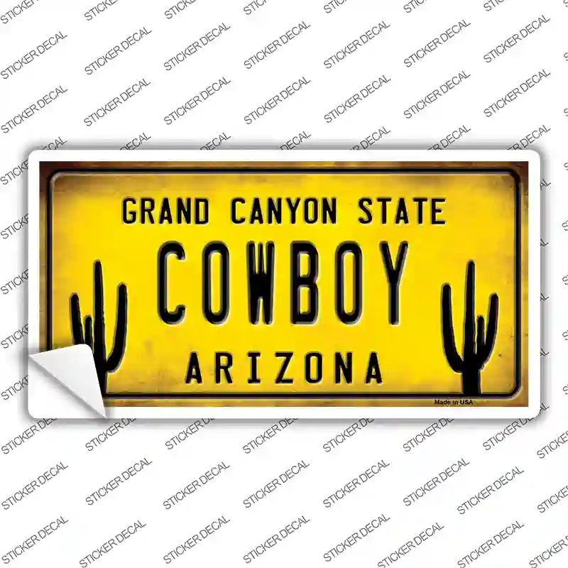 LP-12322s-S Arizona Cowboy Novelty Sticker Decal, Small