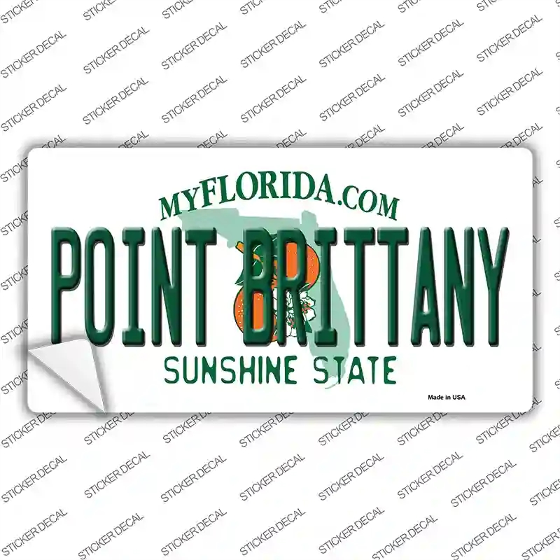LP-12062s-S Florida Point Brittany Novelty Sticker Decal, Small