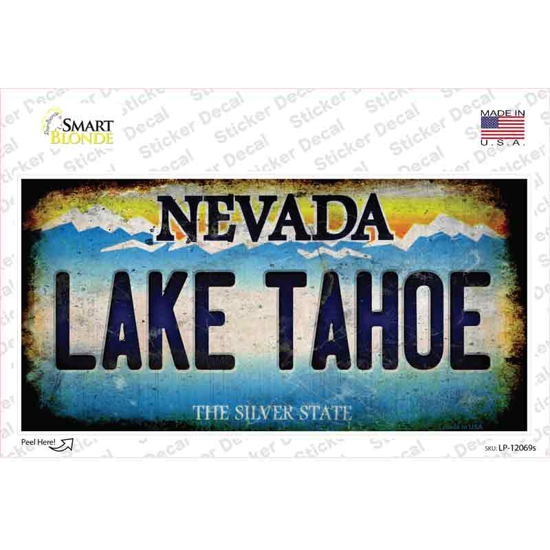 LP-12069s-M Nevada Lake Tahoe Novelty Sticker Decal, Medium