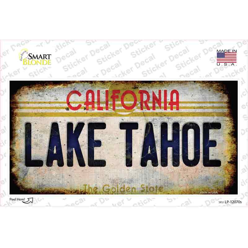 LP-12070s-M California Lake Tahoe Novelty Sticker Decal, Medium
