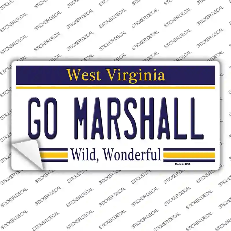 LP-13105s-XL Go Marshall Novelty Sticker Decal, Extra Large