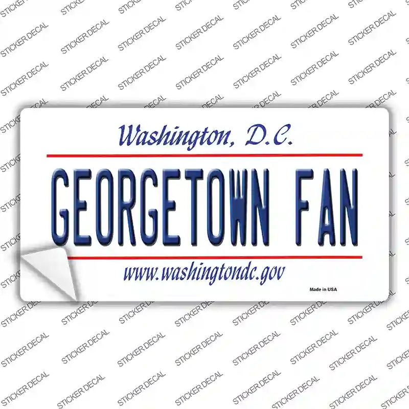 LP-13137s-L Georgetown Fan Novelty Sticker Decal, Large