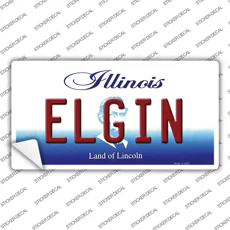 LP-10285s-XL Elgin Illinois Novelty Sticker Decal, Extra Large