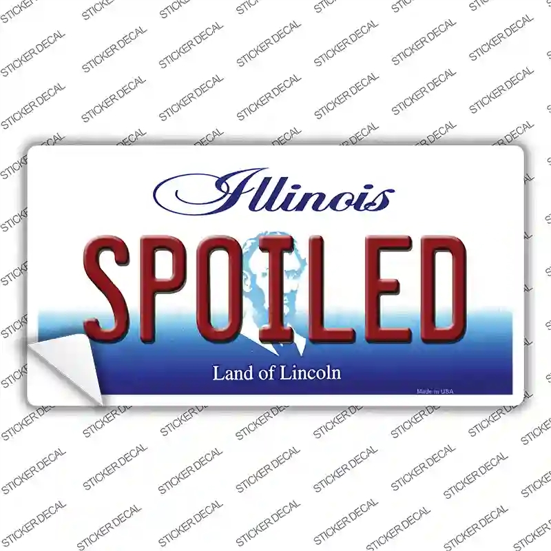 LP-10303s-L Spoiled Illinois Novelty Sticker Decal, Large
