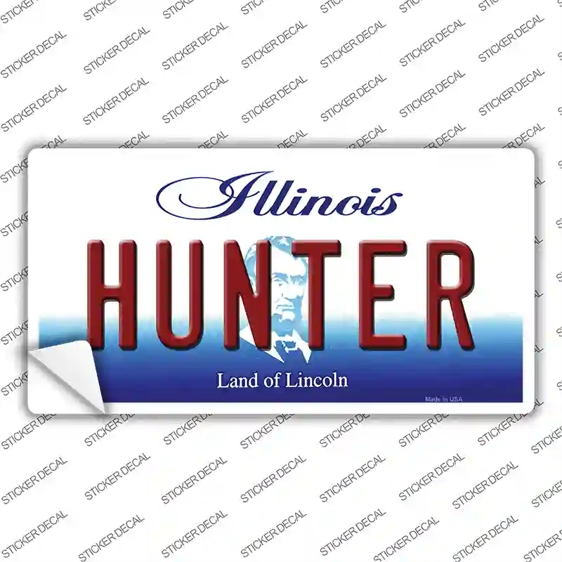 LP-10306s-S Hunter Illinois Novelty Sticker Decal, Small