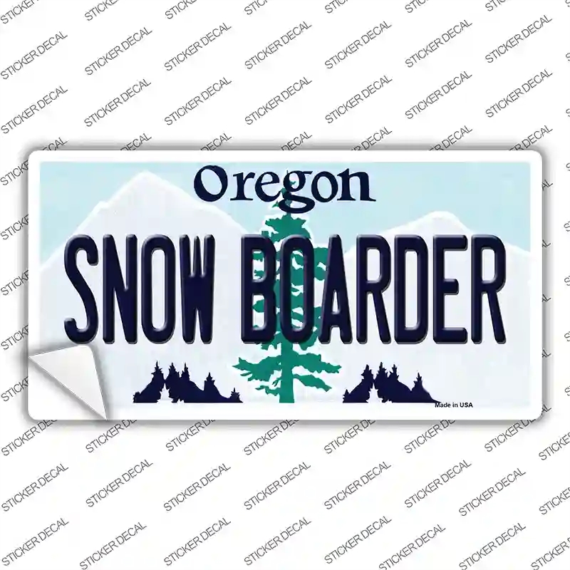 LP-10365s-S Snow Boarder Oregon Novelty Sticker Decal, Small