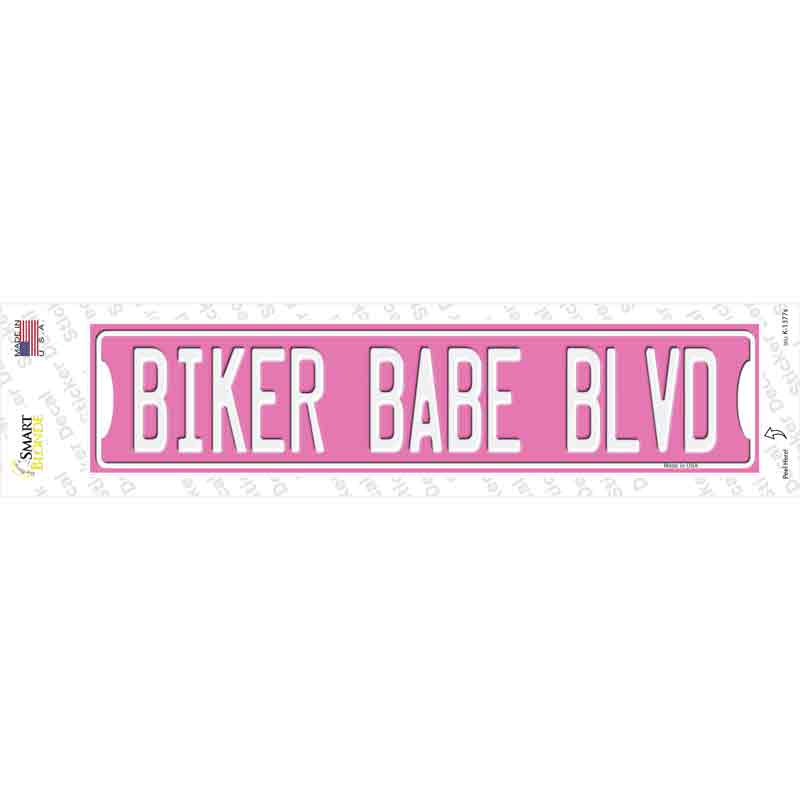 K-1377s-M Biker Babe Novelty Narrow Sticker Decal, Medium