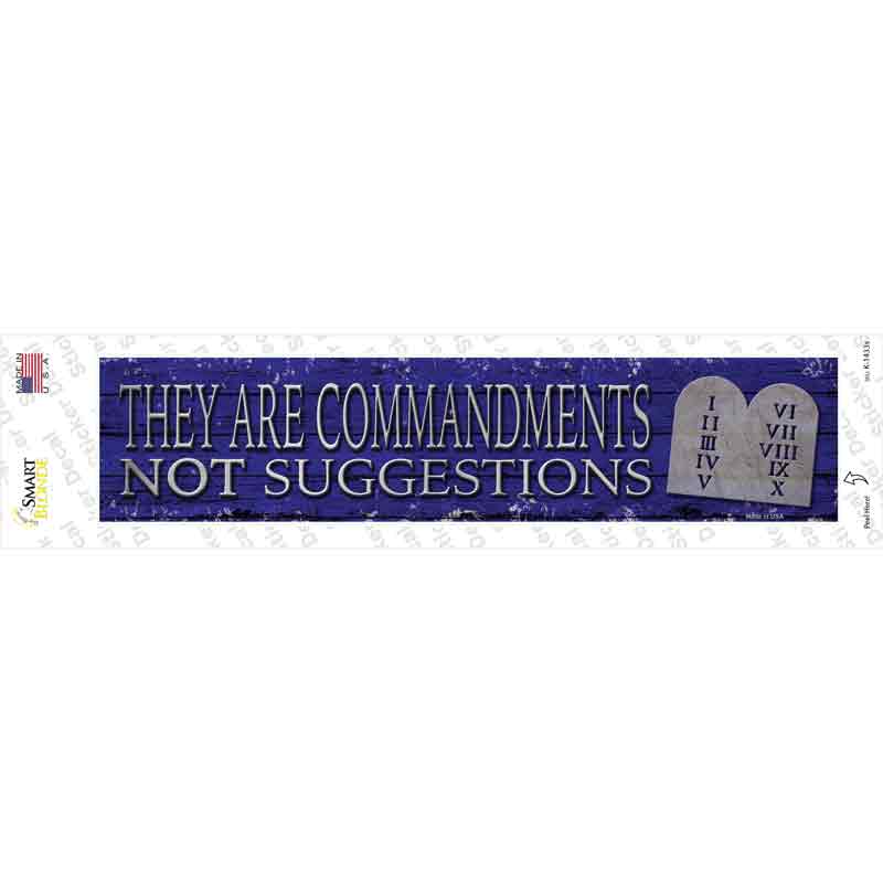 K-1433s-M They Are Commandments Novelty Narrow Sticker Decal, Medium
