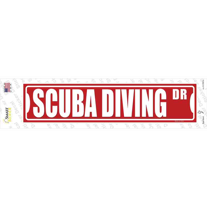 K-1941s-M Scuba Driving Dr Novelty Narrow Sticker Decal, Medium