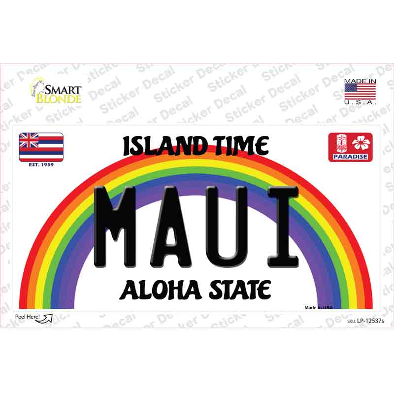 LP-12537s-M Maui Hawaii Novelty Sticker Decal, Medium