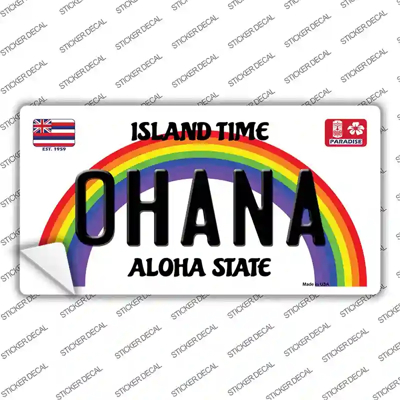 LP-12540s-S Ohana Hawaii Novelty Sticker Decal, Small