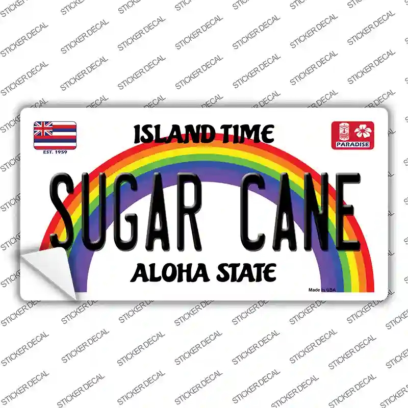 LP-12577s-L Sugar Cane Hawaii Novelty Sticker Decal, Large