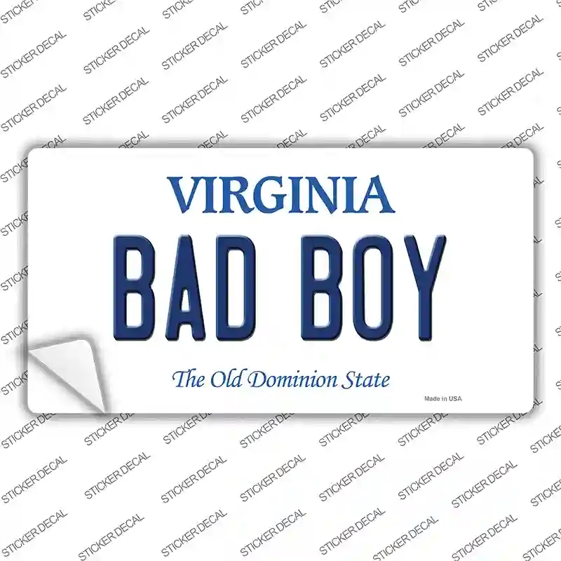 LP-10140s-S Bad Boy Virginia Novelty Sticker Decal, Small