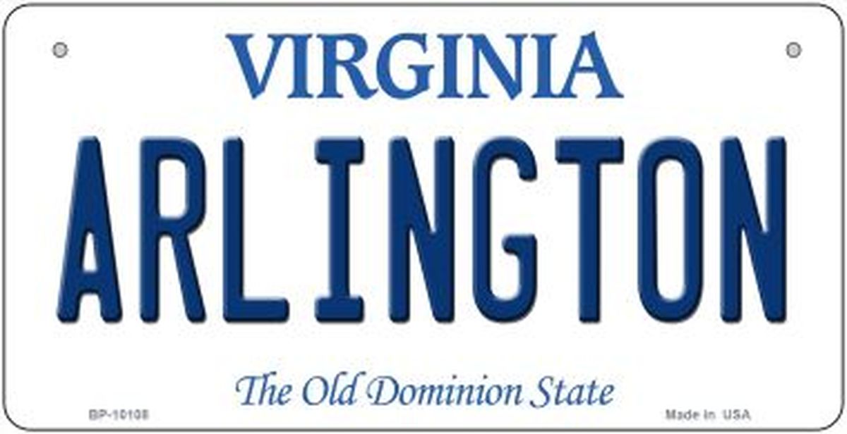 Arlington Virginia Novelty Metal Bicycle Plate BP-10108