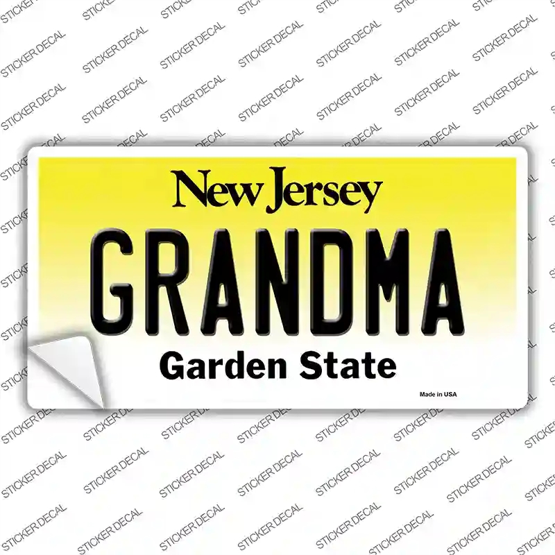 LP-10160s-XL Grandma   Jersey Novelty Sticker Decal, Extra Large