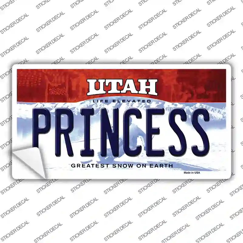 LP-10217s-XL Princess Utah Novelty Sticker Decal, Extra Large