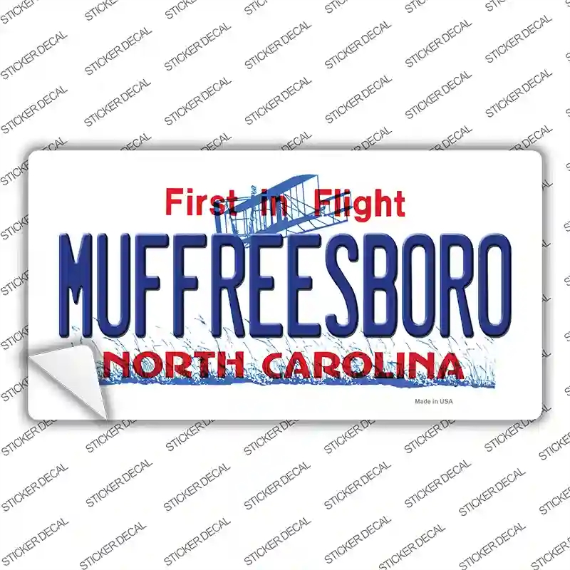 LP-12111s-XL Murfreesboro North Carolina State Novelty Sticker Decal, Extra Large