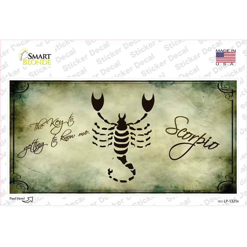 LP-1325s-M Scorpio Zodiac Novelty Sticker Decal, Medium
