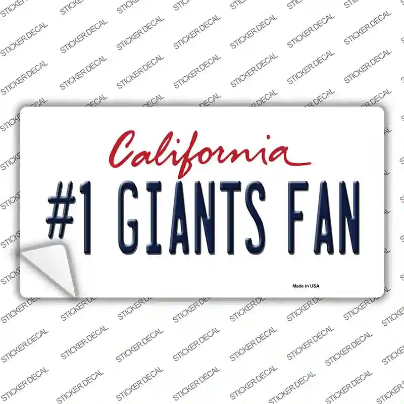 LP-13338s-L Number 1 Giants Fan Novelty Sticker Decal, Large