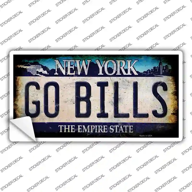 LP-13840s-S Go Bills   York Rusty Novelty Sticker Decal, Small