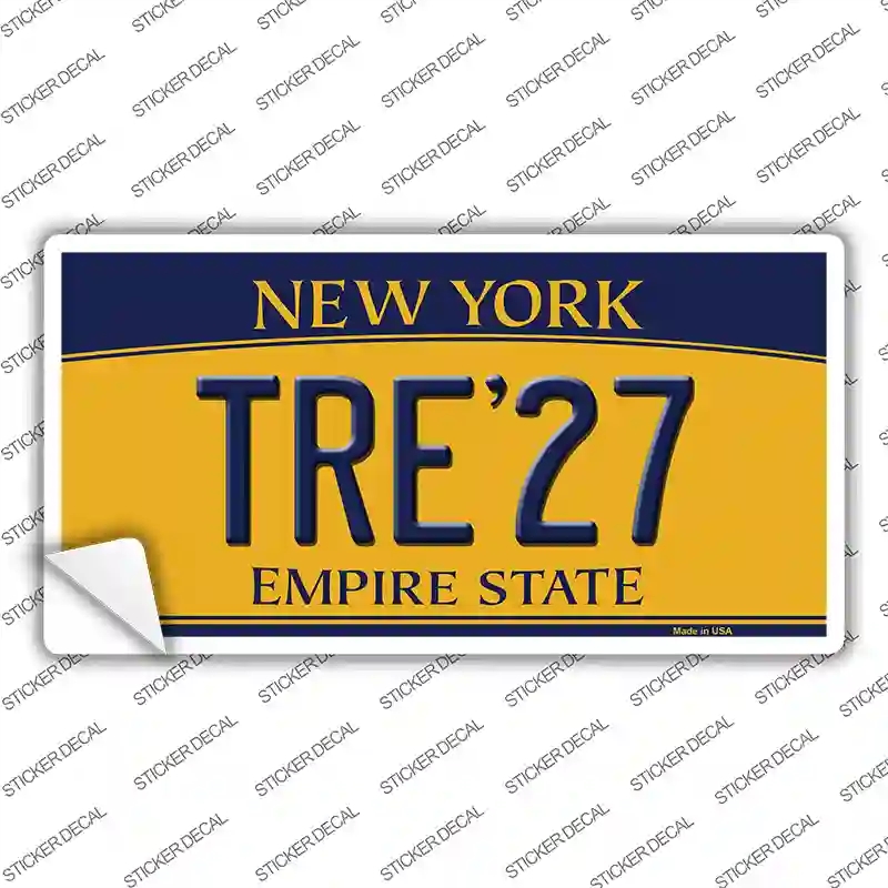 LP-13877s-S Tre 27   York Yellow Novelty Sticker Decal, Small