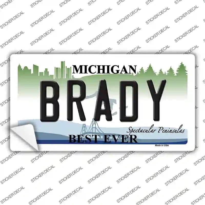LP-11025s-S Brady Michigan Novelty Sticker Decal, Small