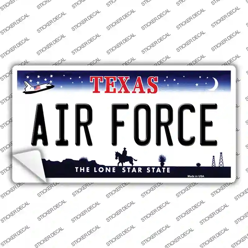 LP-13966s-XL Texas Air Force Novelty Sticker Decal, Extra Large