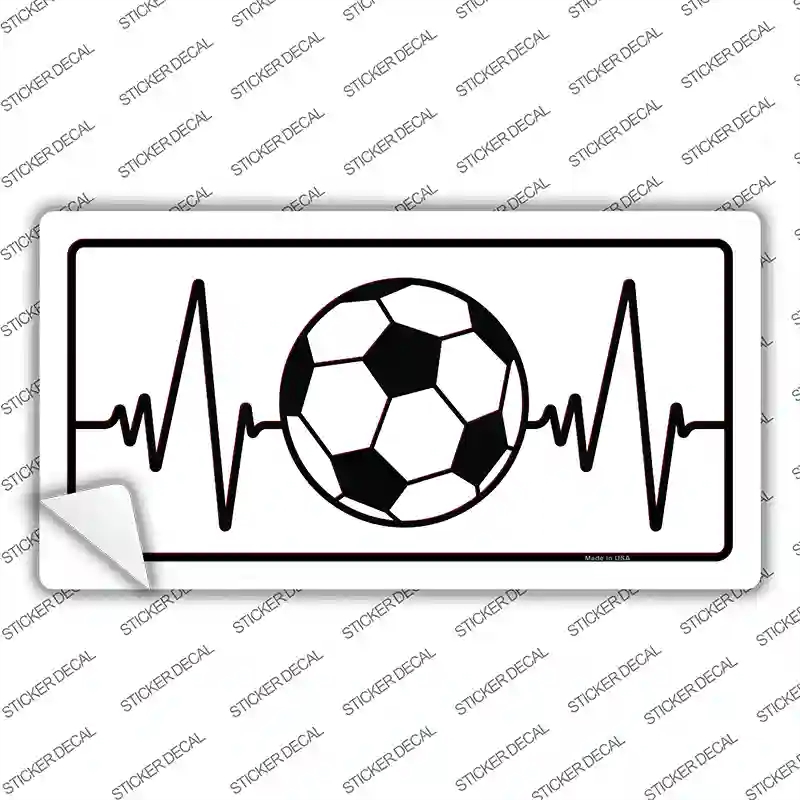 LP-13992s-S Soccer Heart Beat Novelty Sticker Decal, Small