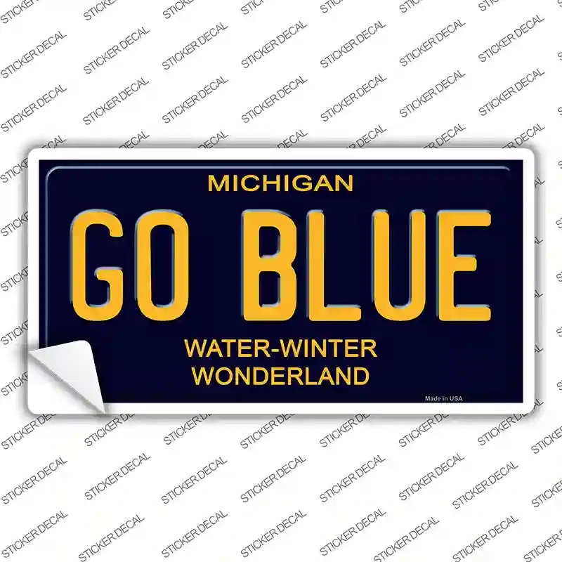 LP-14050s-S Go Blue Michigan Novelty Sticker Decal, Small