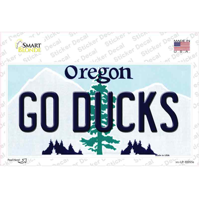 LP-10355s-M Go Ducks Oregon Novelty Sticker Decal, Medium