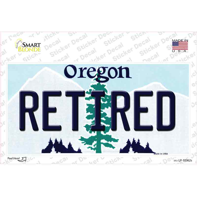 LP-10362s-M Retired Oregon Novelty Sticker Decal, Medium