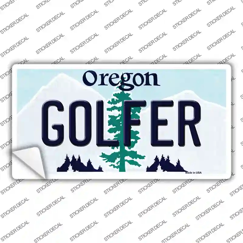 LP-10377s-L Golfer Oregon Novelty Sticker Decal, Large
