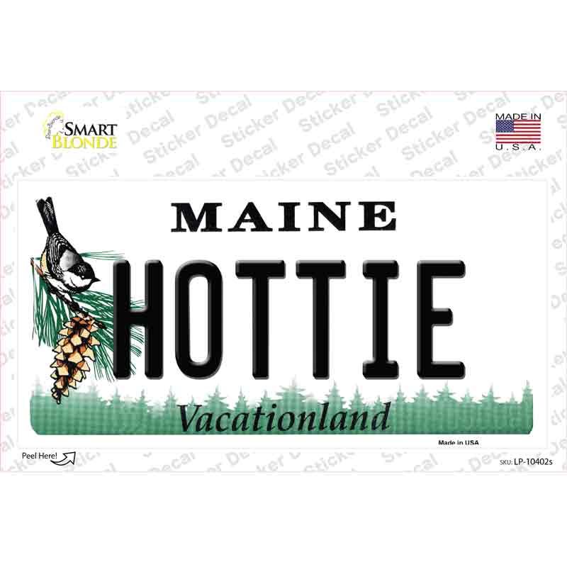 LP-10402s-M Hottie Maine Novelty Sticker Decal, Medium