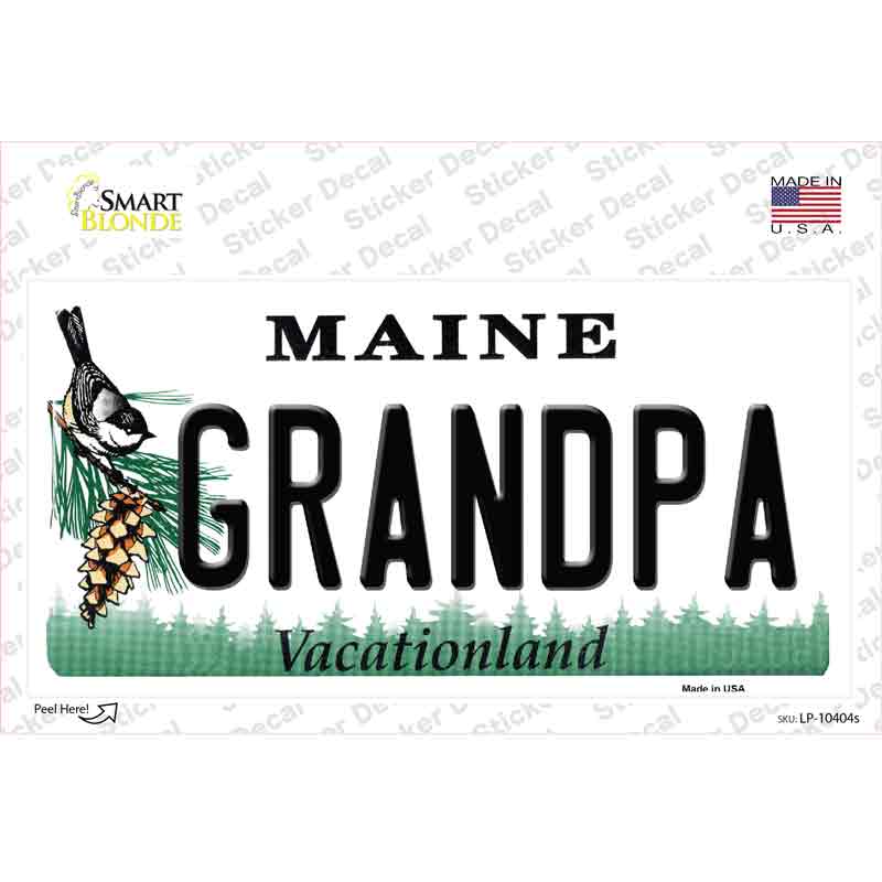 LP-10404s-M Grandpa Maine Novelty Sticker Decal, Medium