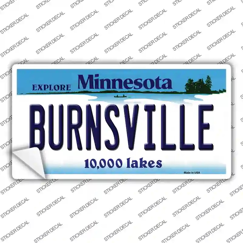 LP-11043s-S Burnsville Minnesota State Novelty Sticker Decal, Small