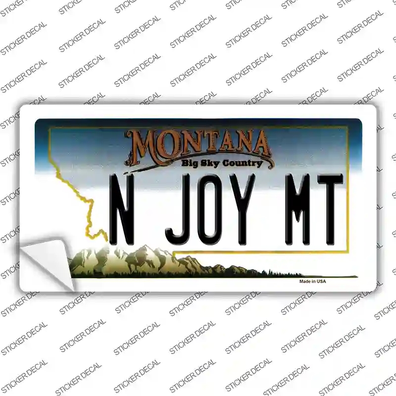 LP-11087s-S N Joy MT Montana State Novelty Sticker Decal, Small