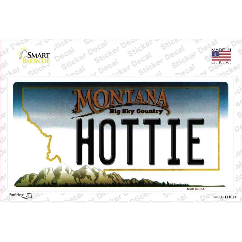 LP-11102s-M Hottie Montana State Novelty Sticker Decal, Medium