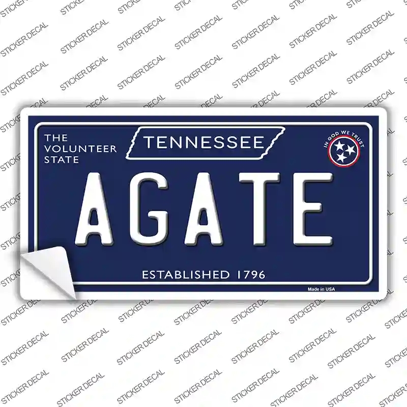 LP-13896s-L Agate Tennessee Blue Novelty Sticker Decal, Large