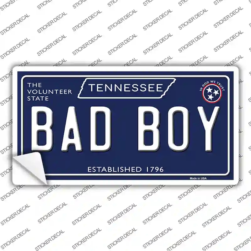 LP-13905s-L Bad Boy Tennessee Blue Novelty Sticker Decal, Large