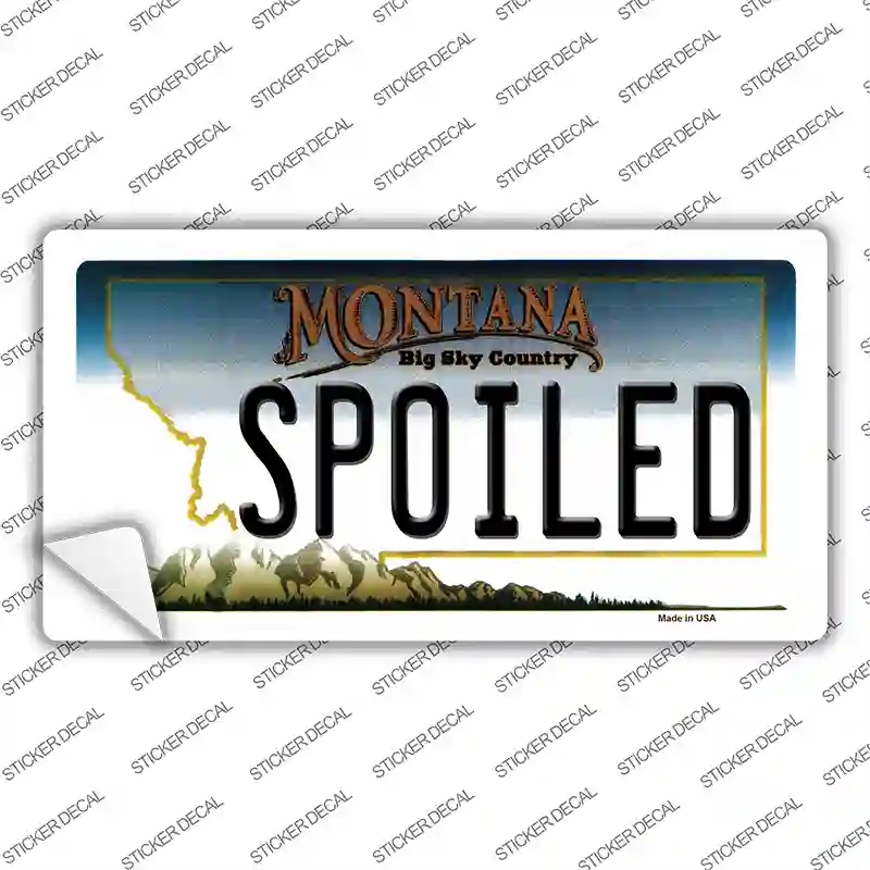 LP-11108s-L Spoiled Montana State Novelty Sticker Decal, Large