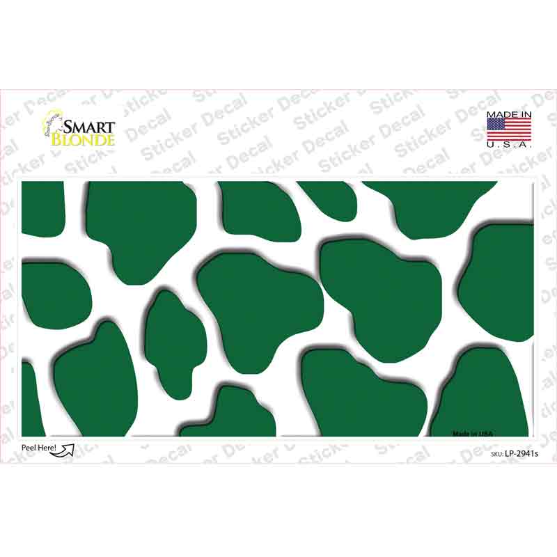 LP-2941s-M Green White Giraffe Novelty Sticker Decal, Medium