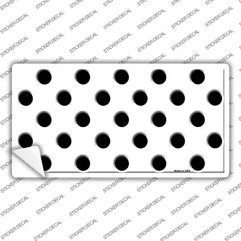 LP-2987s-S Black White Polka Dot Novelty Sticker Decal, Small