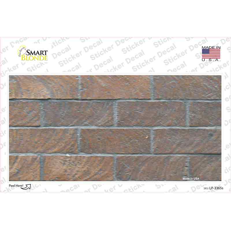 LP-3365s-M Brick Wall Novelty Sticker Decal, Medium