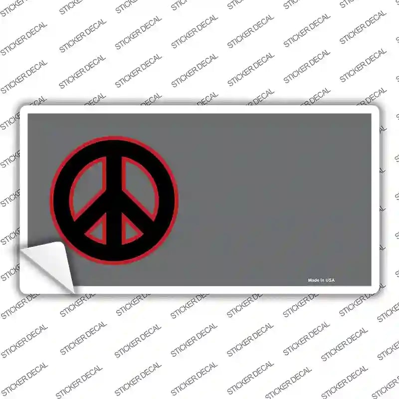 LP-3481s-XL Peace Symbol Offset Novelty Sticker Decal, Extra Large