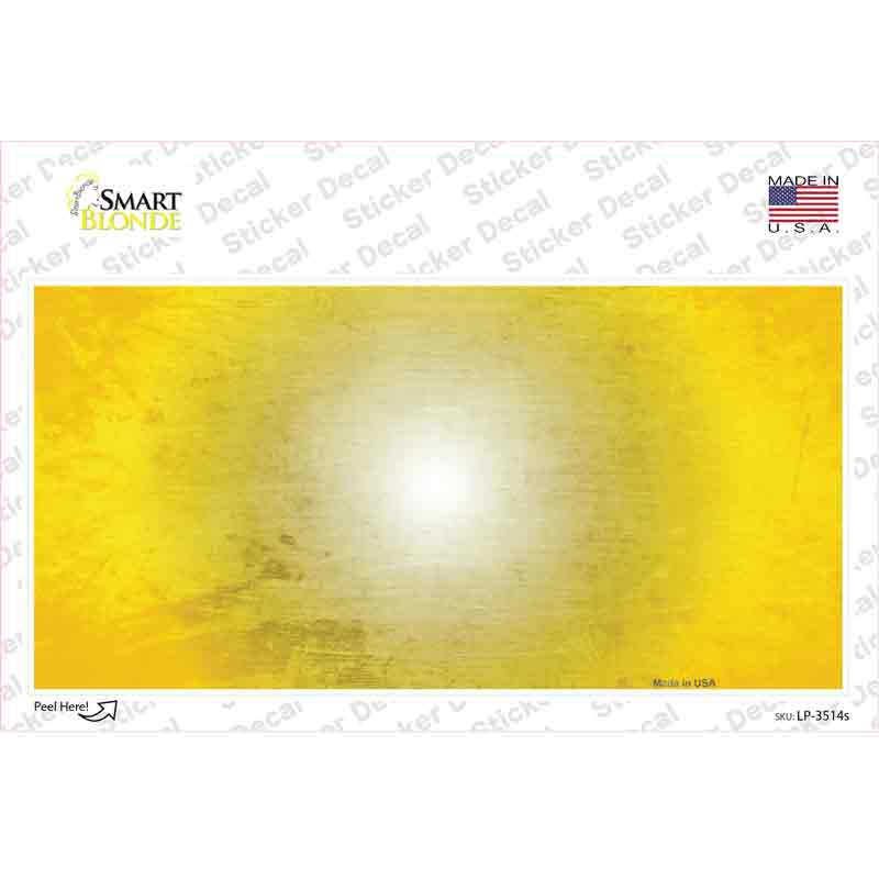 LP-3514s-M Yellow & White Fade Scratched Novelty Sticker Decal, Medium