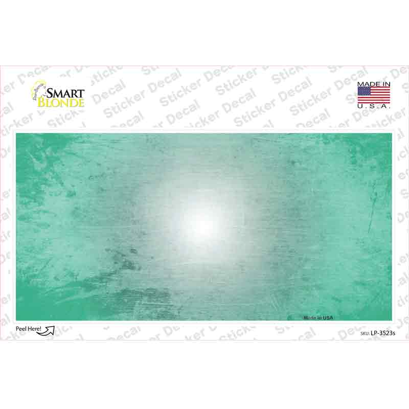 LP-3523s-M Mint & White Fade Scratched Novelty Sticker Decal, Medium
