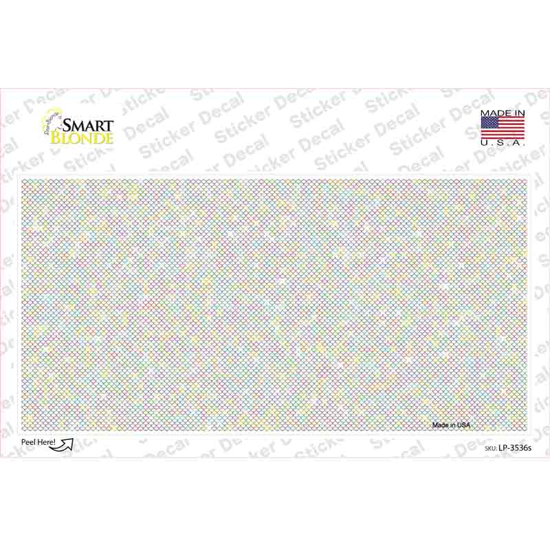 LP-3536s-M Fish Scale Novelty Sticker Decal, Medium