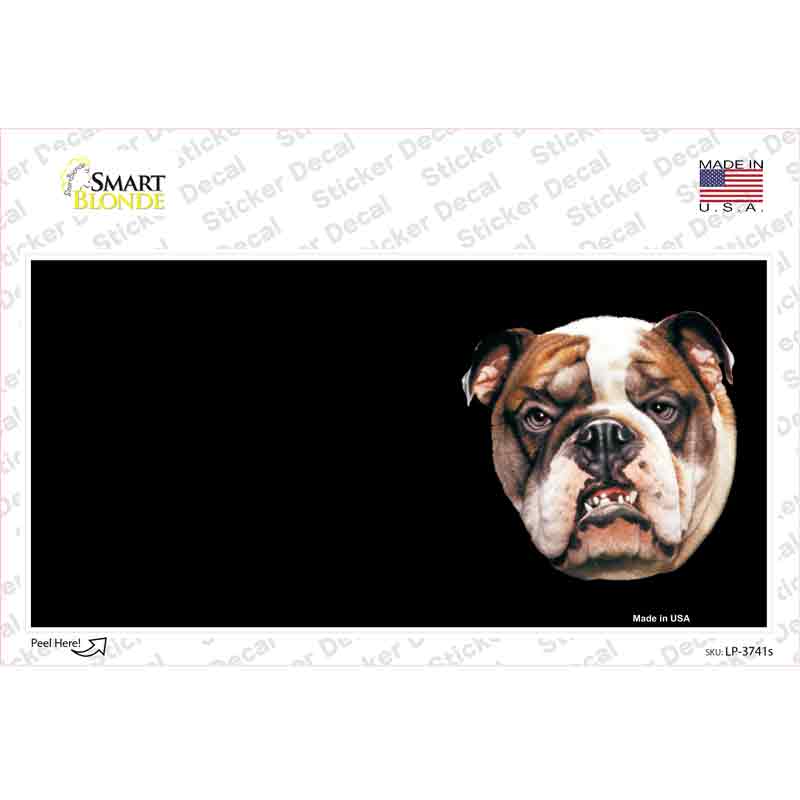 LP-3741s-M Bull Dog Offset Novelty Sticker Decal, Medium