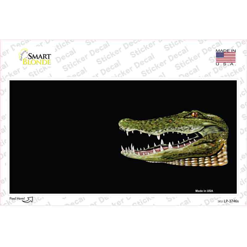 LP-3746s-M Gator Offset Novelty Sticker Decal, Medium